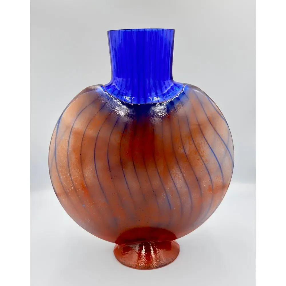 Kosta Boda Studio Art Glass by Kjell Engman Signed Vase 